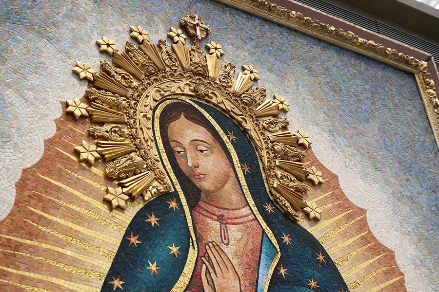 Mosaic of Our Lady of Guadalupe inside Christ Cathedral in Orange, California?w=200&h=150