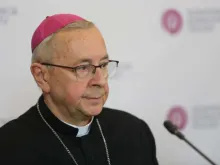 Archbishop Stanisław Gądecki, president of the Polish bishops’ conference, pictured in Warsaw Feb. 12, 2020.