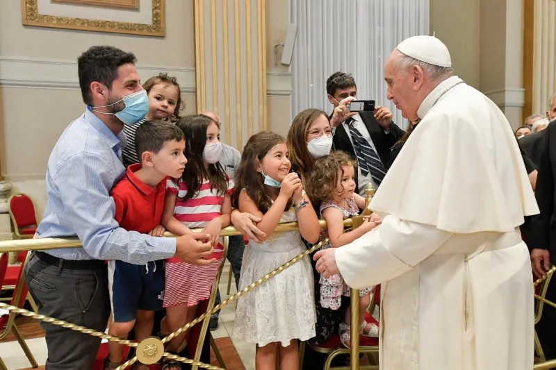 Pope Francis meets with deacons and their families at the Vatican on June 19, 2021.?w=200&h=150