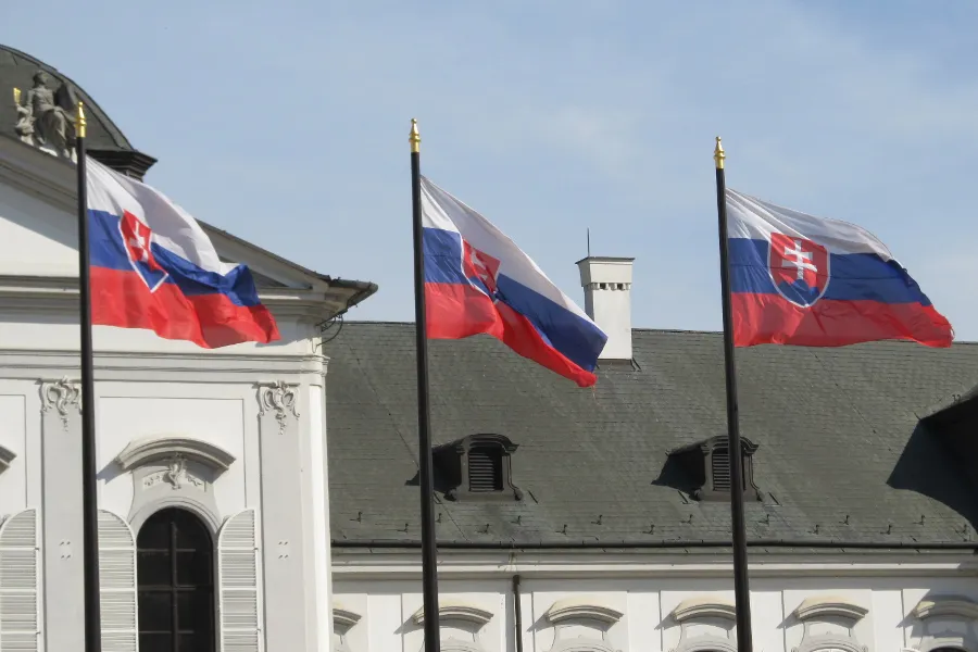 The Slovakian flag flies at the Presidential Palace in the capital, Bratislava.?w=200&h=150