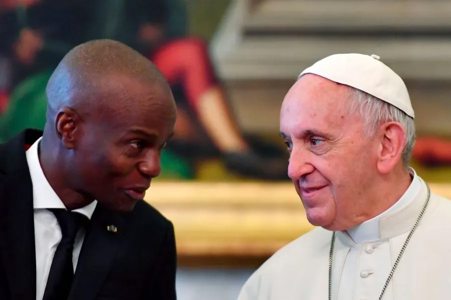 Pope Francis listens to Haitian President Jovenel Moïse during a private audience on Jan. 26, 2018 at the Vatican.?w=200&h=150