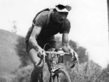 Gino Bartali (1914-2000) competing in the 1938 Tour de France.