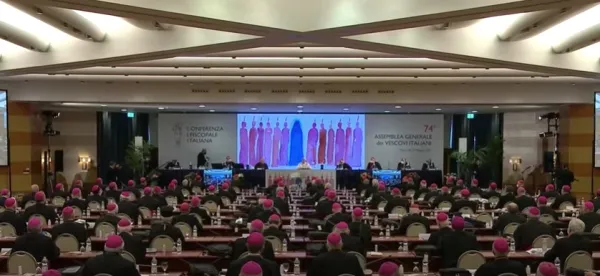 Italian bishops' conference spring general assembly in Rome opened May 24, 2021. / Screenshot