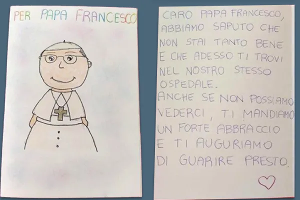 Card for Pope Francis from Children in Gemelli Hospital July 2021 / Vatican Media