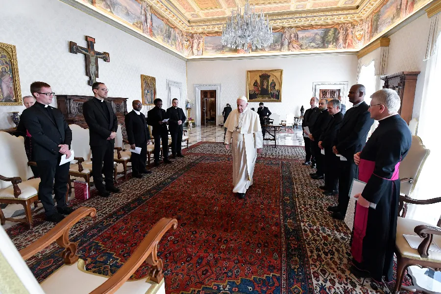 Pope Francis meets members of the Belgian Pontifical College in Rome March 18, 2021?w=200&h=150