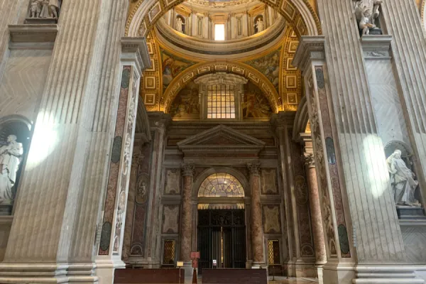 St Peter's Basilica pictured on March 22, 2021, as restrictions on private Masses came into force / Courtney Mares