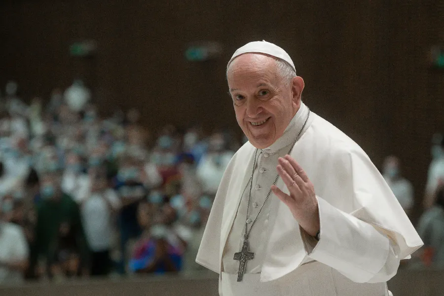Pope Francis at the general audience on Aug. 18, 2021.?w=200&h=150