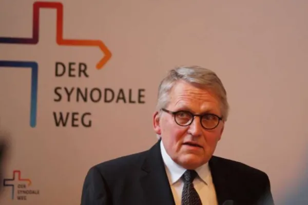 Thomas Sternberg, president of the Central Committee of German Catholics (ZdK), speaks at a ‘Synodal Way’ press conference. Rudolf Gehrig/CNA Deutsch.