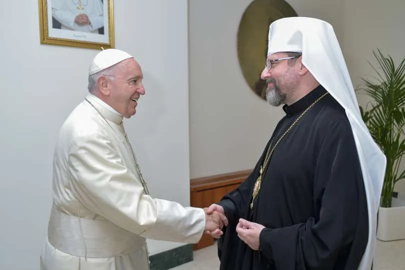 Major Archbishop Sviatoslav Shevchuk with Pope Francis in 2020.?w=200&h=150