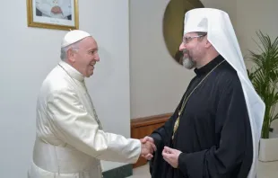 Major Archbishop Sviatoslav Shevchuk with Pope Francis in 2020. Secretariat of Major Archbishop Shevchuk.