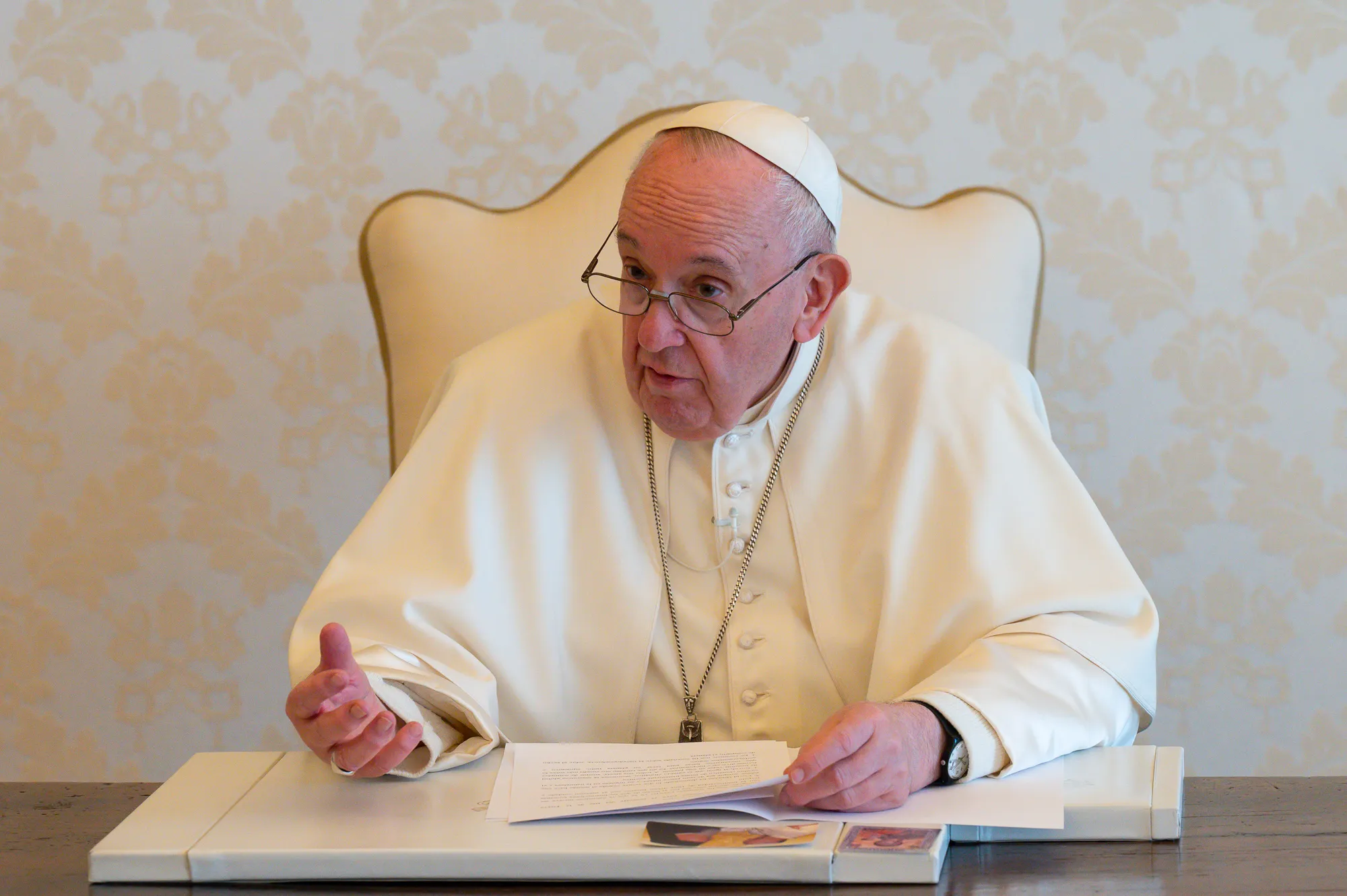 Pope Francis delivers a message for Earth Day, April 22, 2021. Credit: Vatican Media.?w=200&h=150