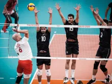 Iran and Poland compete in the volleyball tournament of the 2020 Summer Olympics in Tokyo, Japan.