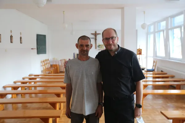 Fr. Juraj Vittek with Milan. Andrea Gagliarducci.