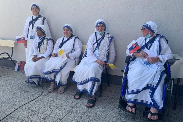 Missionaries of Charity at the Bethlehem Center, Sept. 13, 2021. Papal visit pool.
