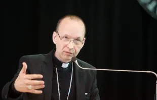 Bishop Jozef Haľko, auxiliary bishop of Bratislava, Slovakia. Peter Zimen.