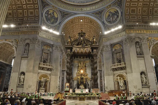 Mass for elderly in St. Peter's Basilica in July 2021.