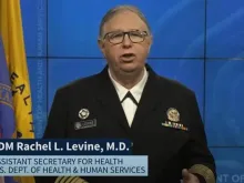 Admiral Rachel Levine, Department of Health and Human Services assistant secretary for health, announces new transgender guidelines.