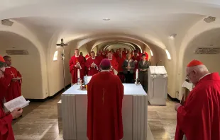 The visit of the German bishops to Rome in November 2022 began with a Holy Mass in the grottoes of St. Peter's Basilica. German Bishops' Conference/Matthias Kopp