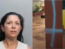 Alfa Illescas, 44, was arrested and charged in connection with the June 10, 2023, vandalism at St. Timothy Catholic Church in Miami.