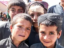 Refugee children in Kabul, Afghanistan, on Aug. 1, 2021.