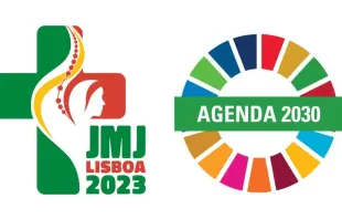 Logos of WYD Lisbon 2023 and the 2030 Agenda. Credit; WYD and U.N.