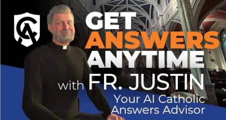 Billboard for AI priest Father Justin on social media.?w=200&h=150