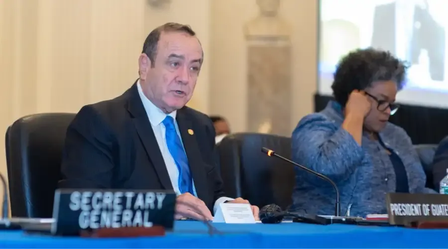President of Guatemala, Alejandro Giammattei, in protocolary session of the Permanent Council of the OAS.?w=200&h=150
