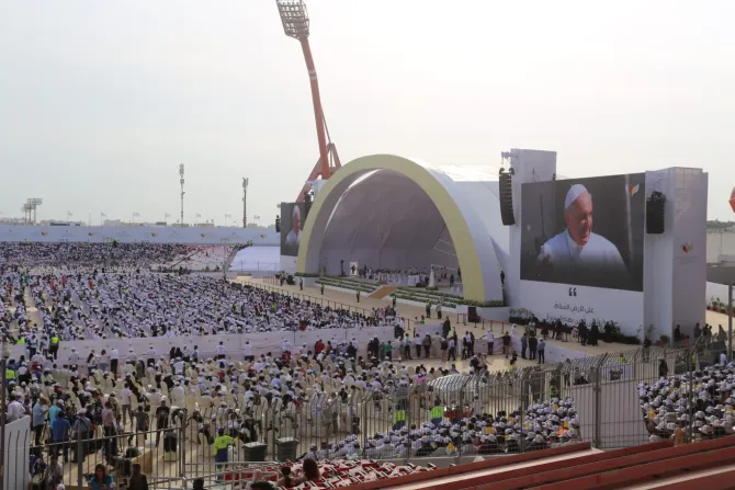 Mass in Bahrain's National Stadium on Nov. 5, 2022.