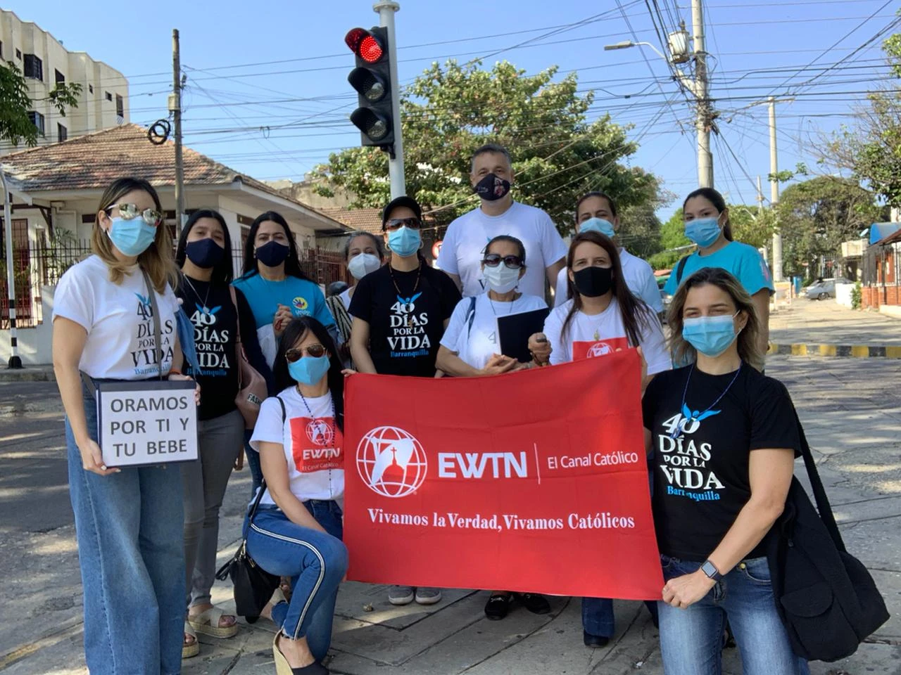 A group of Amigos Misioneros in Barranquilla, Colombia participating in a 40 Days for Life pro-life prayer rally in March 2021.?w=200&h=150