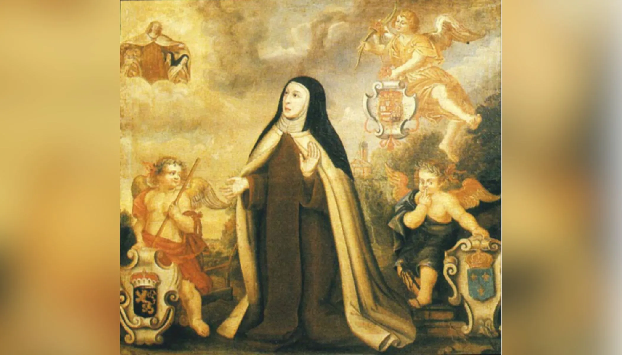 Ana de Lobera y Torres (1545-1621), better known by her religious name Sister Ana de Jesús, helped expand the Discalced Carmelites to France and Belgium. Painting in the monastery of the Discalced Carmelites, Brussels, ca. 1650.?w=200&h=150