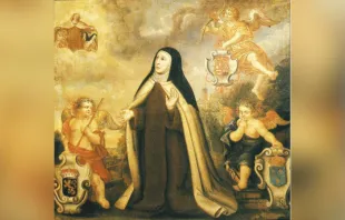 Ana de Lobera y Torres (1545-1621), better known by her religious name Sister Ana de Jesús, helped expand the Discalced Carmelites to France and Belgium. Painting in the monastery of the Discalced Carmelites, Brussels, ca. 1650. Credit: AnonymousUnknown author, CC BY-SA 4.0, via Wikimedia Commons