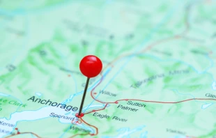 Map of Anchorage, Alaska. Shutterstock