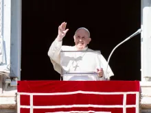 Pope Francis delivers his Angelus address on Dec. 19, 2021.