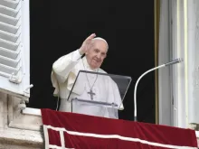 Pope Francis gives his Angelus address on Nov. 14, 2021.