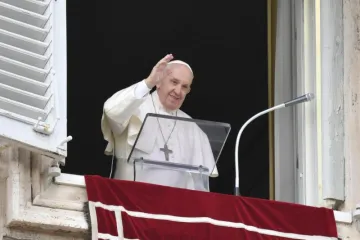 Pope Francis gives his Angelus address on Nov. 14, 2021.