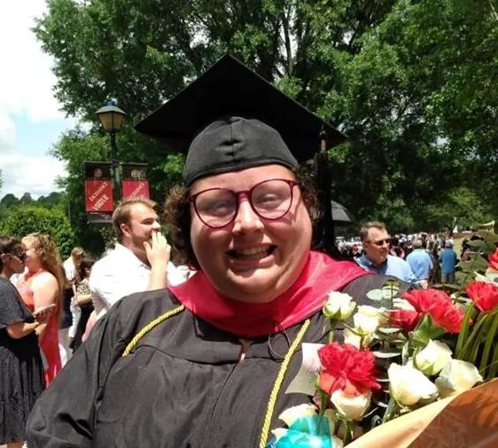 Anna Katherine Howell, 31, at her graduation from Belmont Abbey College, 2023.?w=200&h=150