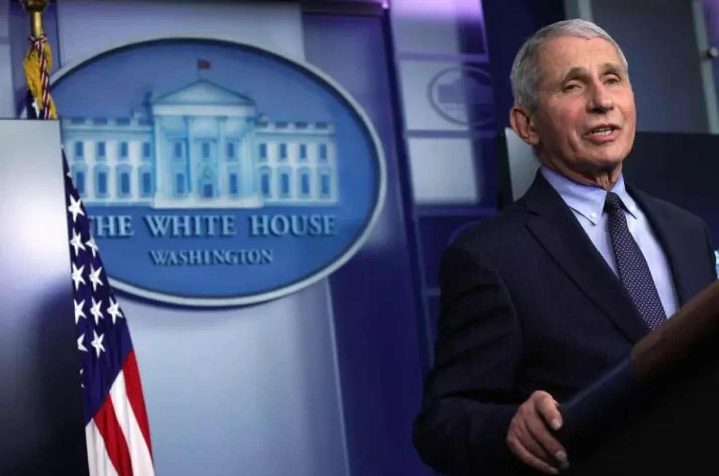 Dr. Anthony Fauci, director of the National Institute of Allergy and Infectious Diseases, speaks during a White House press briefing, conducted by White House Press Secretary Jen Psaki, at the White House Jan. 21.?w=200&h=150