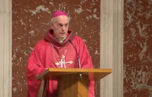 Archbishop Gabriele Caccia, Permanent Observer of the Holy See to the United Nations, delivers the homily for the 69th annual Red Mass at St. Matthew’s Cathedral in Washington, D.C. on Oct. 3. Archdiocese of Washington/YouTube