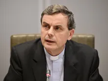 Archbishop Luc Terlinden attends a hearing session of the special commission investigating abuse in Church and other situations of power at the Flemish Parliament on Jan. 26, 2024, in Brussels.
