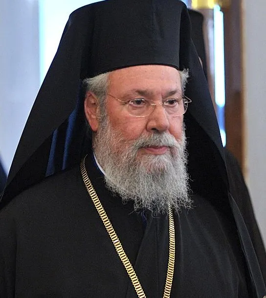 Archbishop Chrysostomos II of Cyprus (1941-2022). Kremlin.ru / Wikimedia (CC BY-SA 4.0)