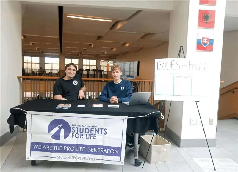Students for Life activists tabling at Miami University in Oxford, Ohio.?w=200&h=150