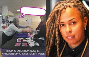 Shellyne Rodriguez vandalized a pro-life display on May 2 that was sponsored by Students for Life of America. YouTube/Students For Life May 18, 2023, YouTube/Whitney Museum of American Art Feb 28, 2018
