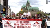 Pro-life supporters march in this year's March for Life in Ottawa, Canada, May 9, 2024.