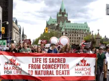 Pro-life supporters march in this year's March for Life in Ottawa, Canada, May 9, 2024.