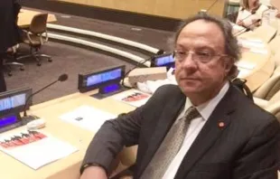 Toufic Baaklini at the United Nations headquarters in New York City, 2016 In Defense of Christians