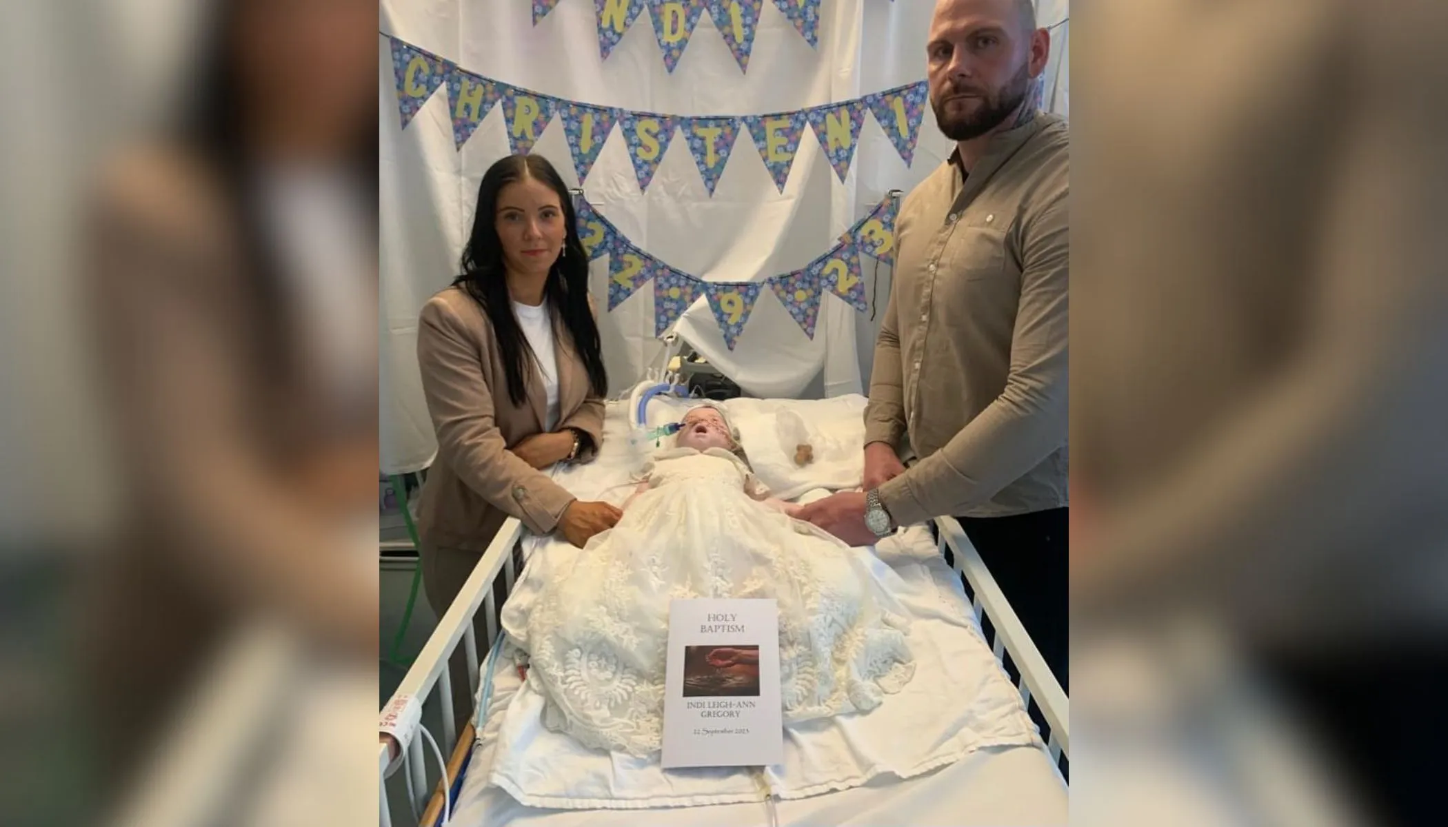 Baby Indi Gregory was baptized on Sept. 22, 2023. Despite not being religious, Dean Gregory, her father, expressed that his time in court fighting for his daughter’s life felt like he had been “dragged to hell.” The experience moved him to decide to have his daughter baptized.?w=200&h=150