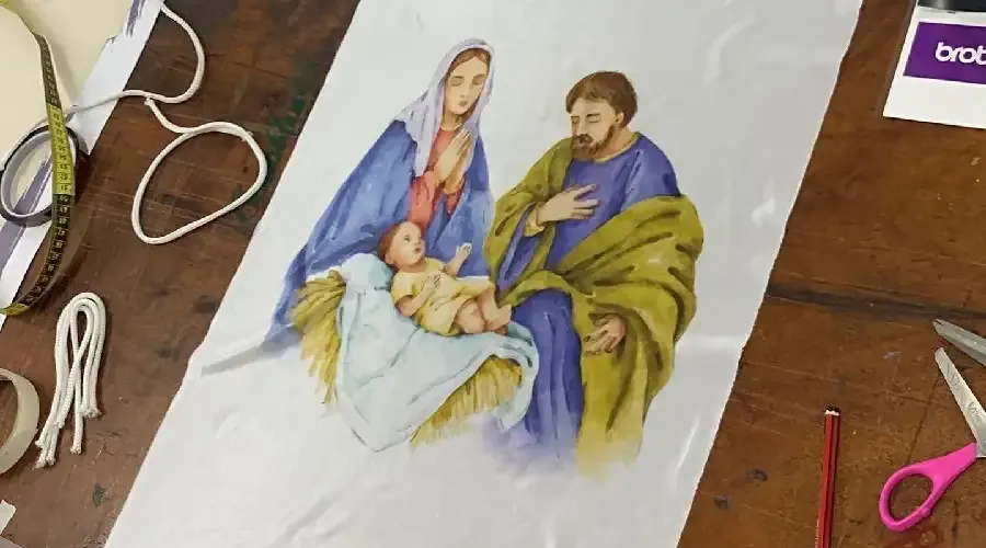 Fabric “balconera” with the image of the Holy Family?w=200&h=150