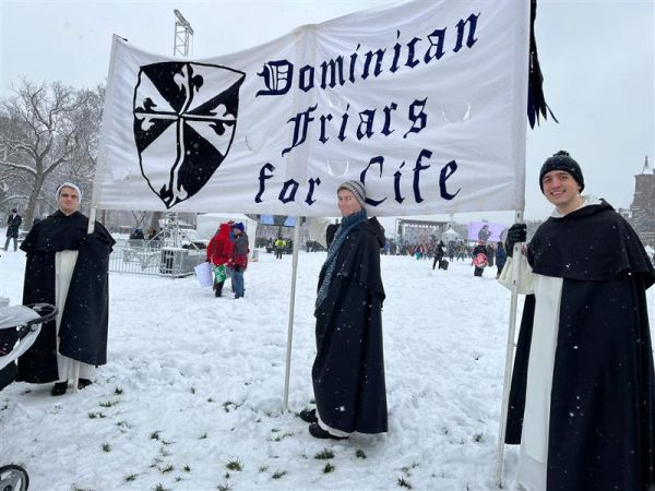Dominican friars show up at the 51st March for Life, Jan. 19, 2024. Credit: Christina Herrera / EWTN News