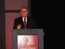 Brother Paul Bednarczyk, CSC, who was elected superior general of the Congregation of Holy Cross July 1, 2022, speaks at the National Religious Vocation Conference in Plano, Texas, November 1, 2012.