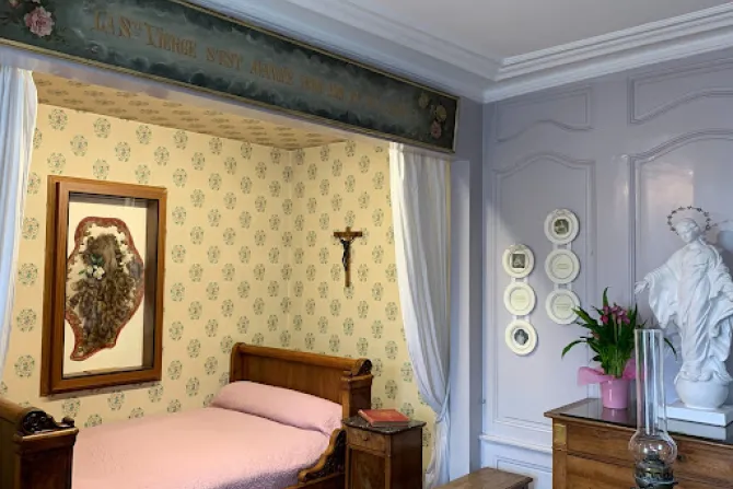 The bedroom where St. Thérèse was healed by the “Virgin’s smile.”